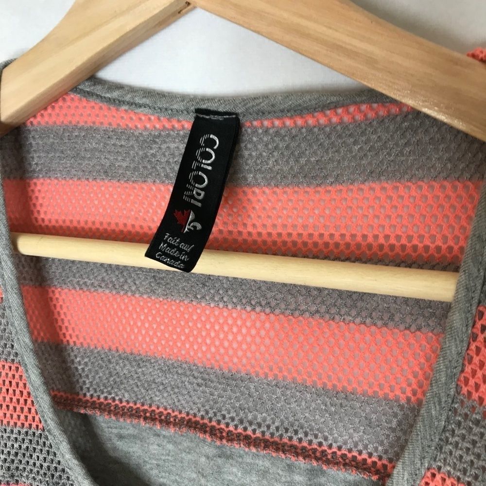 Grey and orange mesh and jersey tank top ๐ป๐ - Picture 5 of 6